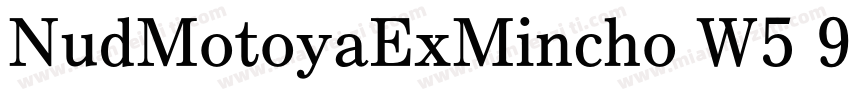 NudMotoyaExMincho W5 90ms RKSJ Htt字体转换